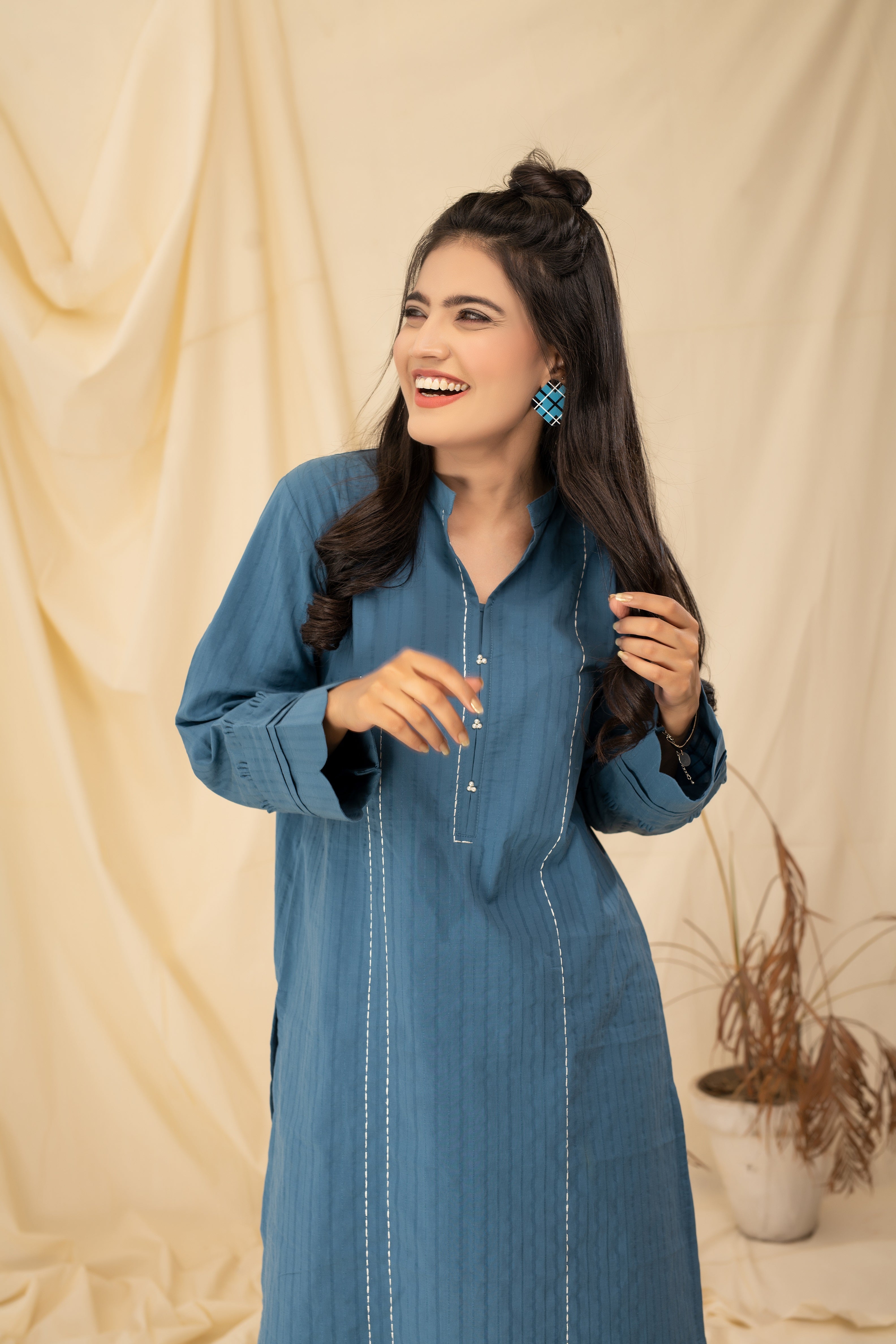 Ladies Shirt Style Cotton Kurti at Rs 949/piece | Ladies Kurti in Jaipur |  ID: 23677630691